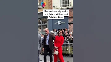 Man accidentally strolls past Prince William and Princess Kate in London #shorts