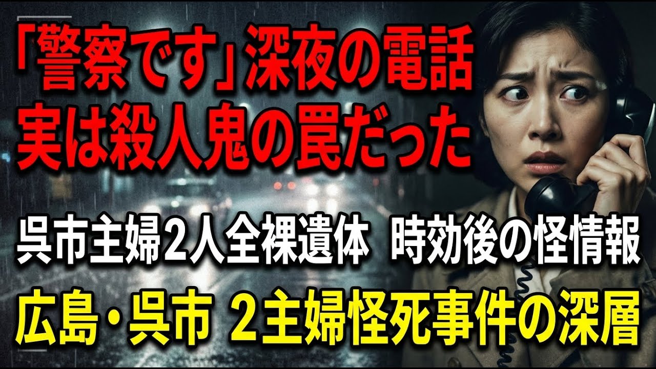 【呉市主婦2人失踪】21時の“警察官”電話と全裸遺体…34年後の謎投稿は何を知る？