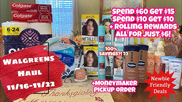 WALGREENS HAUL 11/16-11/22 | NEWBIE FRIENDLY | HUGE SAVINGS | ALL FOR JUST $6! IN STORE & PICKUP