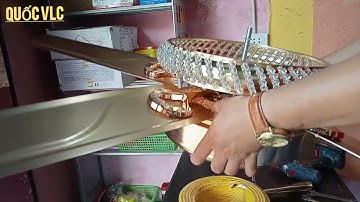 Hướng dẫn lắp quạt trần 5 cánh liền đèn 8016 - QUỐC XÂY DỰNG 0966.525.618