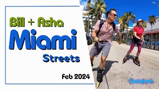 Bill Stoppard & Asha Skatefresh #inlineskating the streets of Miami during Skater Migration Feb 2024 by SkatefreshAsha 3,544 views 3 months ago 5 minutes, 41 seconds