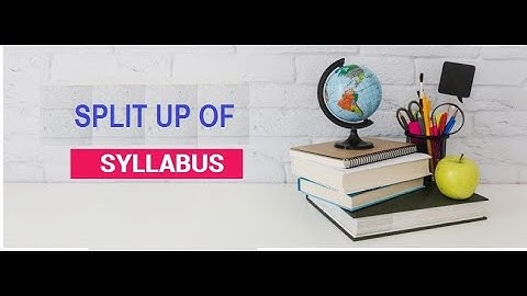SPLIT UP SYLLABUS   I TO V 2020-21