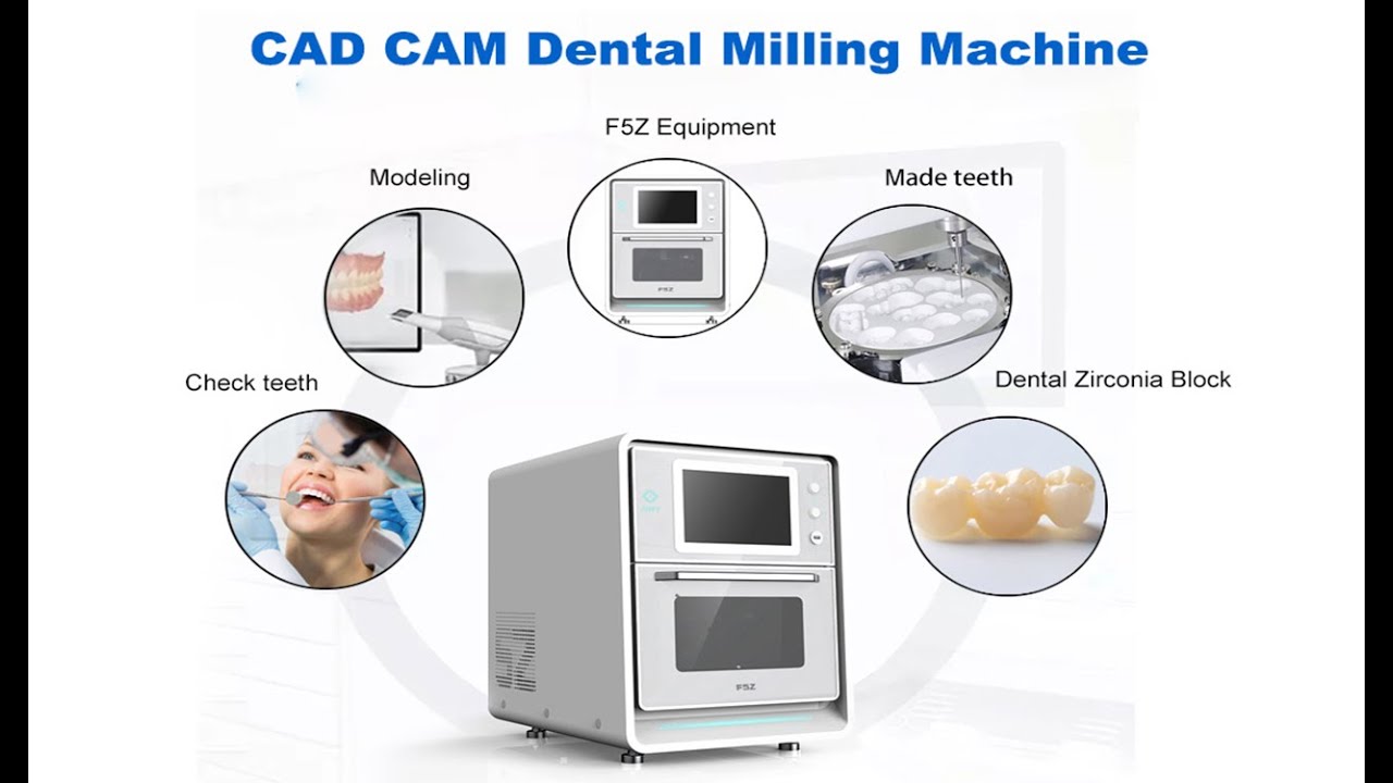Economical 5 Axis Cad Cam Dental Milling Machine Dental Wet Zirconia ...