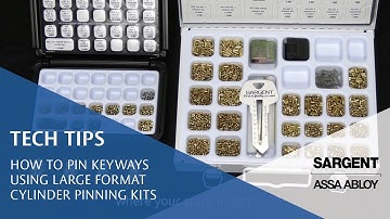 How to Pin Keyways Using Large Format Cylinder Pinning Kits - Technical Product Support