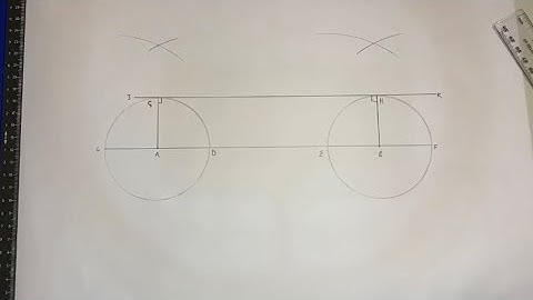 How to construct a common external tangent to two equal circles