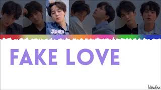 BTS - Fake Love Han/Rom/Eng Color Coded Lyrics