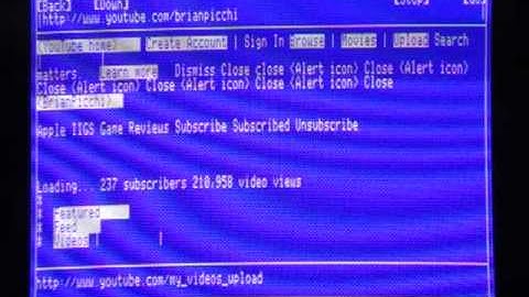 Apple II Connected to the Internet and using a Web Browser (Contiki)