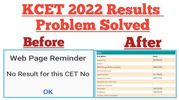 KCET 2022 Results Problem Solved | Check your KCET 2022 Results Now | No Results For This CET No.?
