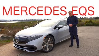 Обзор и тест-драйв 2022 Mercedes EQS 450+ | Электрический Мерседес S-class