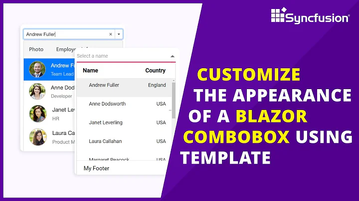 Customize the Appearance of a Blazor ComboBox Using Templates