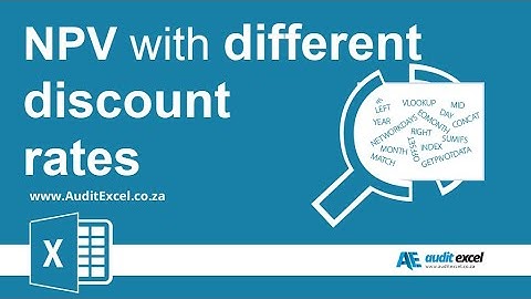 Using multiple discount rates in an NPV calculation in Excel