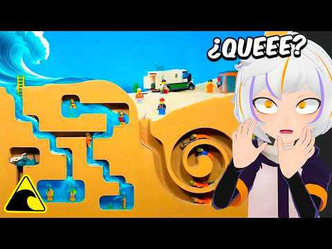 MINA DE LEGO vs TSUNAMI GIGANTE | ChuyMine REACCIONA a Tidal Takedown