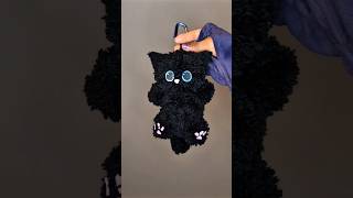 DIY Fluffy Cat Keychain 🐱✨ | Cute & Easy Yarn Craft! #cat #keychain #shorts #gift #keychaincraft