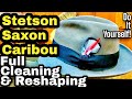 STETSON SAXON CARIBOU-  Learn to Clean &amp; Reshape it Yourself!