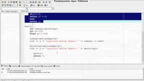 C++ Dersleri – 31 – C++ Fonksiyon Aşırı Yükleme
