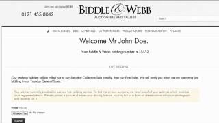 Biddle & Webb Auctioneers - How to Create a Client Account