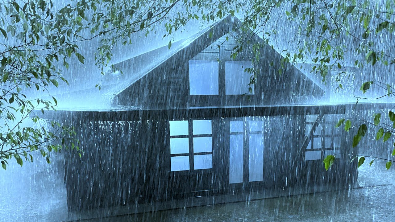 End Sleepless Nights in 3 Minutes with Growling Rain & Shrill Thunder on Rickety Tin Roof at Night