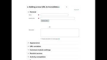 Adding a URL to Moodle (link)