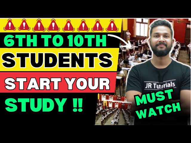 6TH TO 10TH STUDENTS START YOUR STUDY | JR TUTORIALS | class=