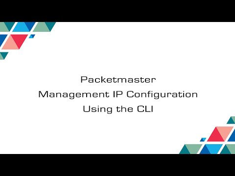 Cubro Packetmaster: IP configuration via the CLI