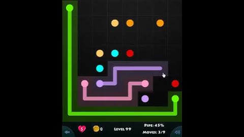 flow game facebook - green pack level 99 Connect the dots