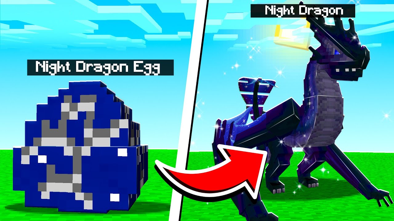 HATCHING A *RARE* NIGHT DRAGON EGG In MINECRAFT