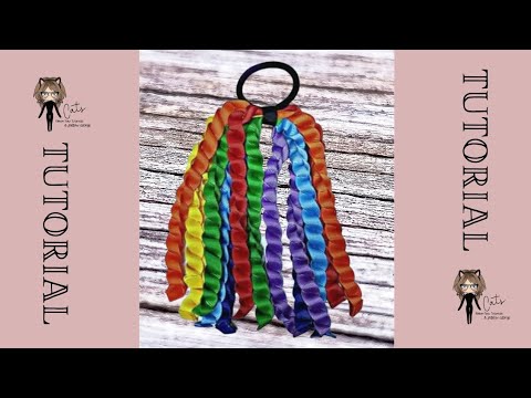 How to Make a Cheerleading Ponytail Streamer - TheRibbonRetreat.com 