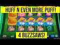 Huff n even more puff four buzzsaws new slot machine