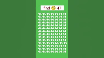 find the odd number 👉 47 #shorts #viral