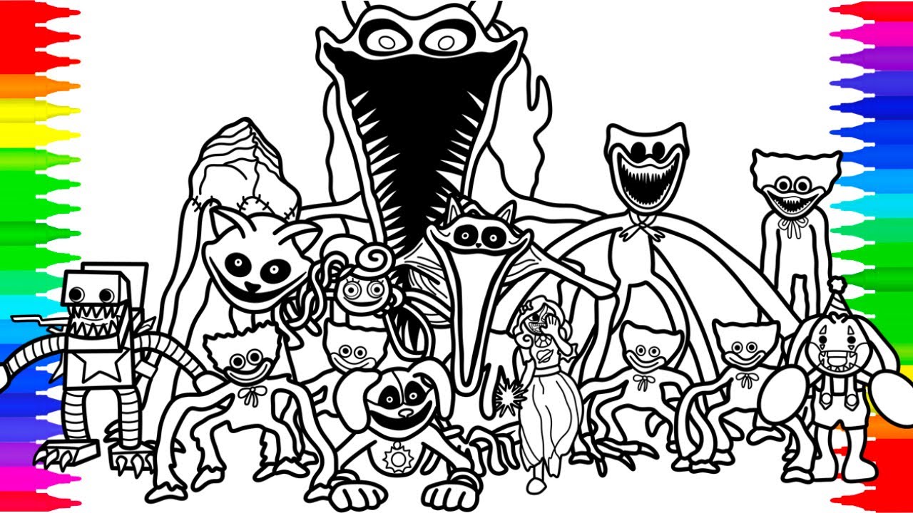 Poppy Playtime Chapter 3 New Coloring Pages / How To COLOR ALL BOSSES ...