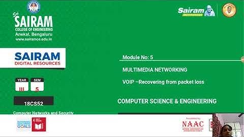 Lecture video_18CS52_Module 5_VOIP-Recovering from packet loss-M.Sheela devi