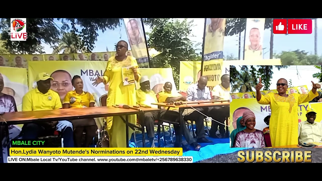Hon.Lydia Wanyoto Mutende call upon all mbale people to on cricket ground after Norminations 