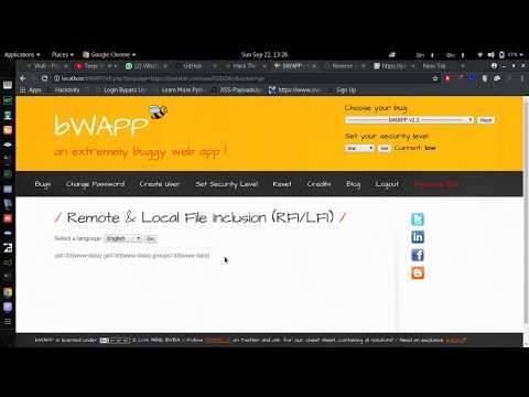 gaining reverse shell by exploiting rfi (netcat + bwapp + python server)