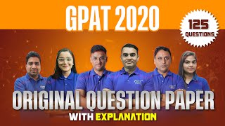Gpat 2020 Original Questions With Explanation  Gpat Previous Year Mcqs  gpatexam gpat