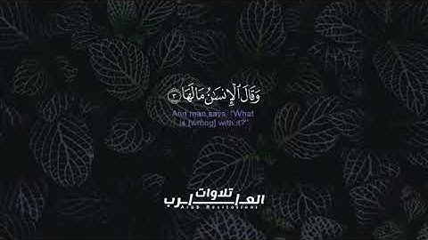 طيب مسمعك //القارئ شريف مصطفى /سورة الزلزلة كاملة