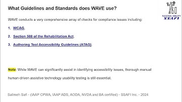 What Guidelines and Standards does WAVE use? - Part 3 of 25
