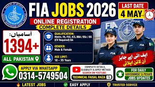 FIA Jobs 2026 | Federal Investigation Agency Jobs 2026 | How to Apply Online Full Details