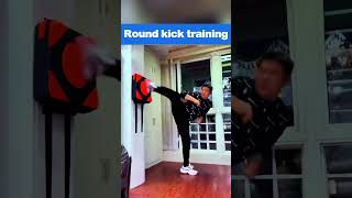 Round kick training... 😱💯👊 | #martialarts #shorts #selfdefense #fyp #funny #viralshorts #action
