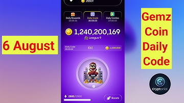 Gemz Daily Code Today 6 August l Gemz daily Cipher Code & Combo Card l Gemz Daily Cipher Code Today