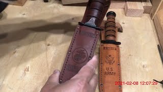 U.S. KA-BAR Knife 1219 Unboxing 美国陆军卡巴1219战斗刀开箱及用前准备