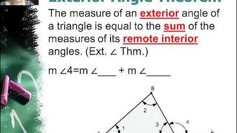 Notes 4-2 Angle Relationships in Triangles