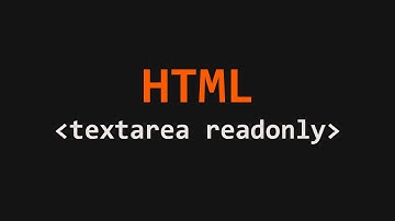 Textarea Readonly Attribute HTML Example