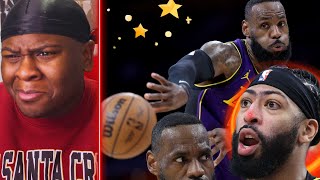 LEBRON GOTTA KEEP GIVING THE AD THE BALL! LAKERS VS 76ERS *REACTION*