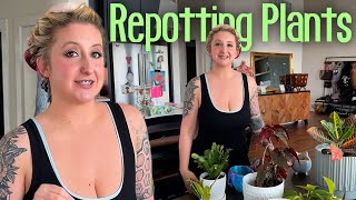 Repotting my plants for the first time EVER