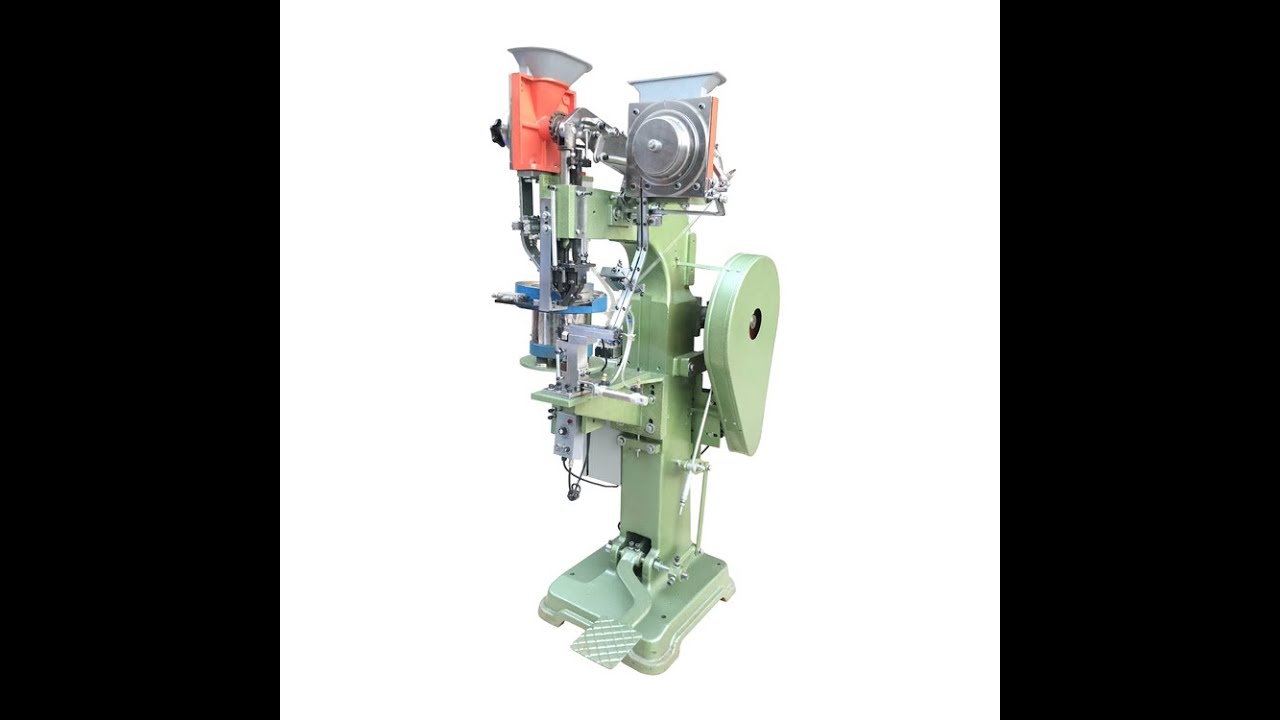 Button And Riveting Machine JZ 989HN3 Automatic Hook Button Riveting Machine - YouTube