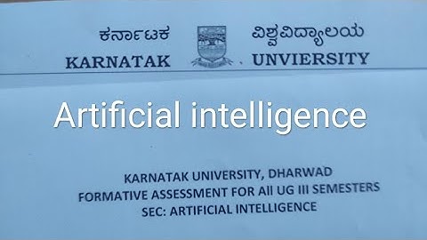 Artificial intelligence|| NEP ||Ba Bcom& Bsc || Karnatak university Dharwad|| Internal Exam Qp.