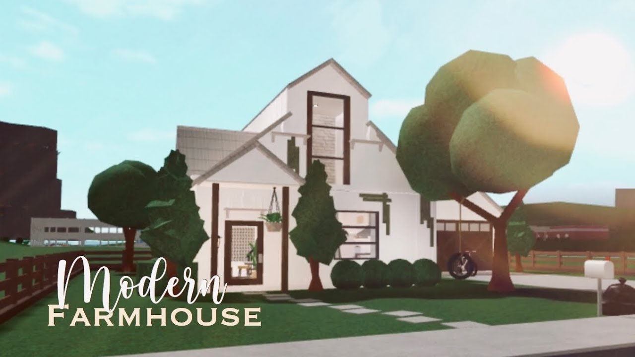 Bloxburg || Modern Farmhouse/Cottage || 80k - YouTube