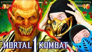 Scorpion & Sub-Zero Play MORTAL KOMBAT 1 Story Mode Chapter 5 (Baraka) | MK1 Gameplay Parody!