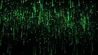 green matrix particle fall background loop animation (1m)