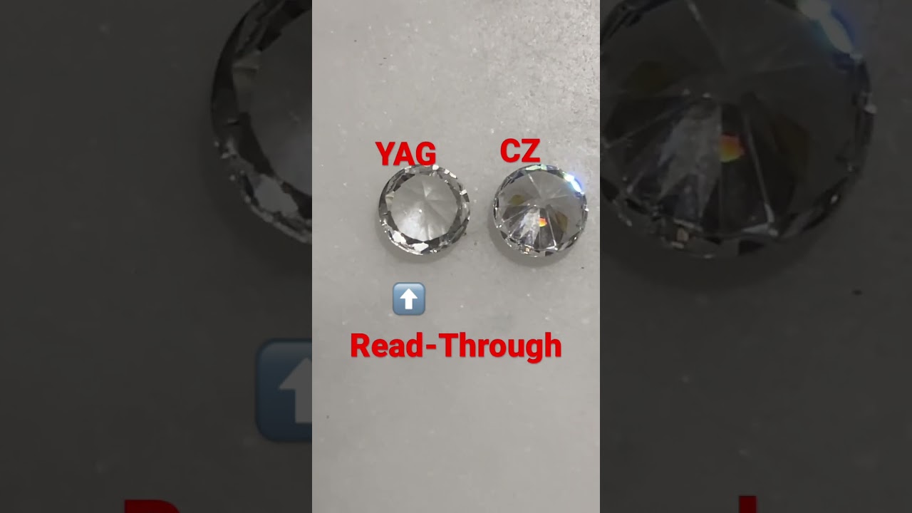 YAG VS CZ Refractive Indices of Diamond Simulants! Gem Education 🔥🔥🐺💎